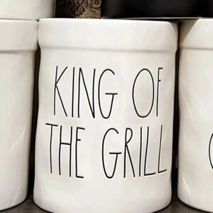 Rae Dunn Collection by Magenta Kitchen Utensil Holder/Crock KING OF THE GRILL